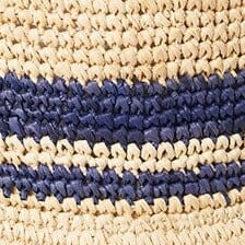 Straw Crochet Rita Bucket Hat for Summer | Natural Navy