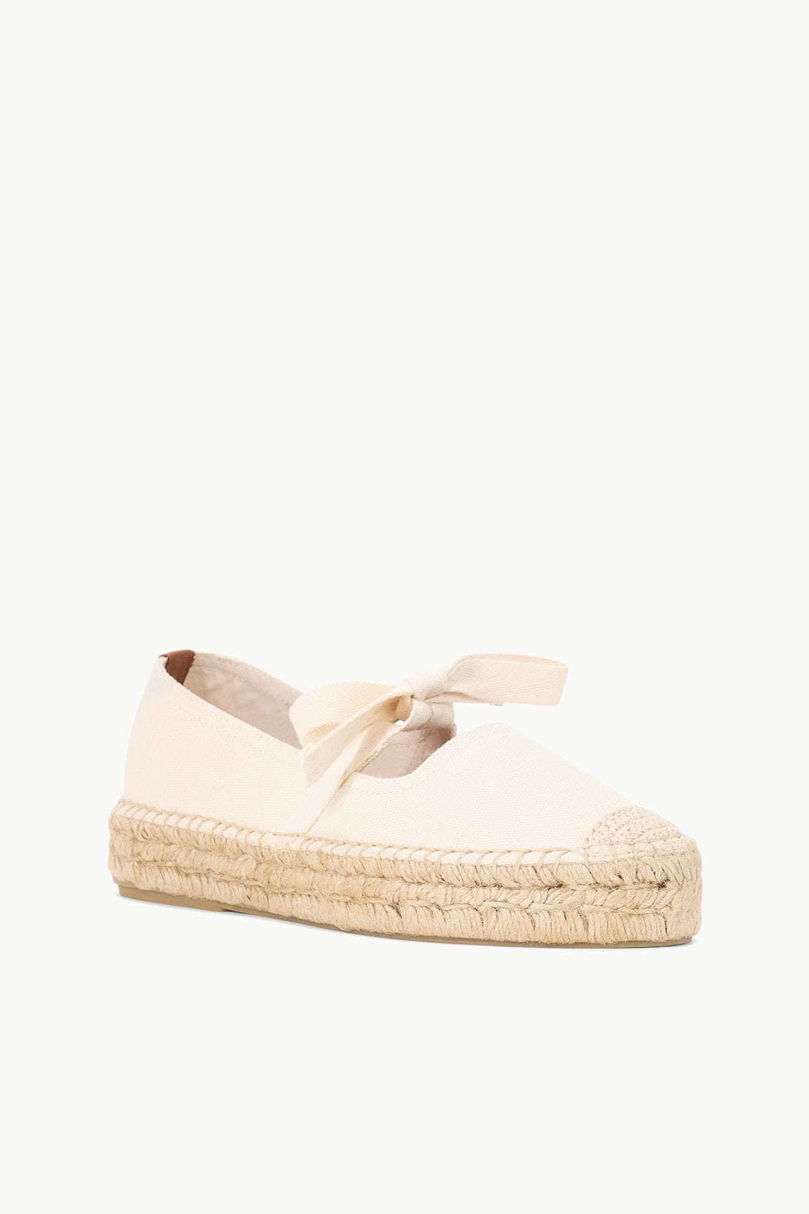Calla Natural Cotton Canvas Mary Jane Espadrille Shoes