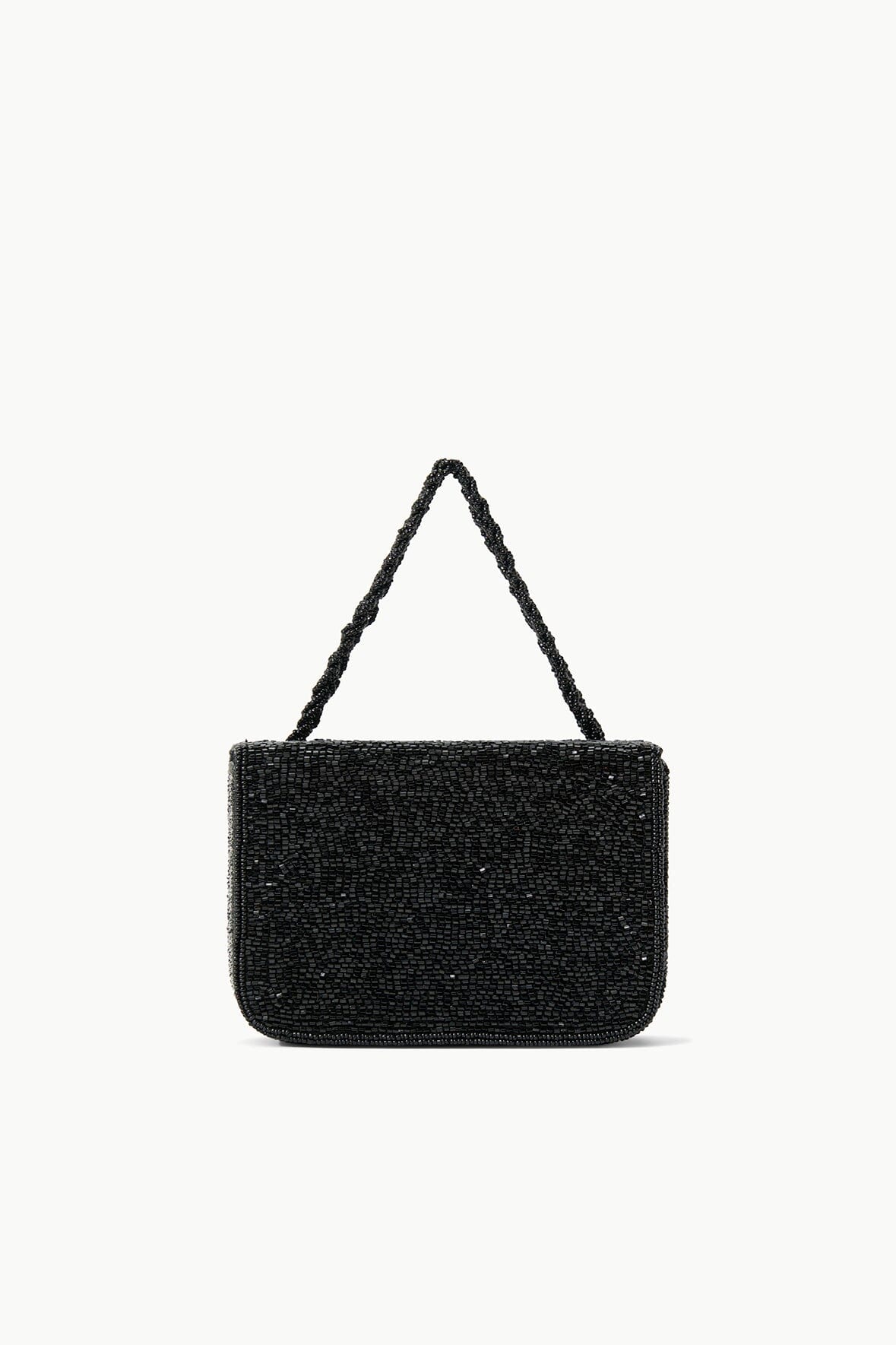 Carmen Black Beaded Box Bag with Magnetic Closure