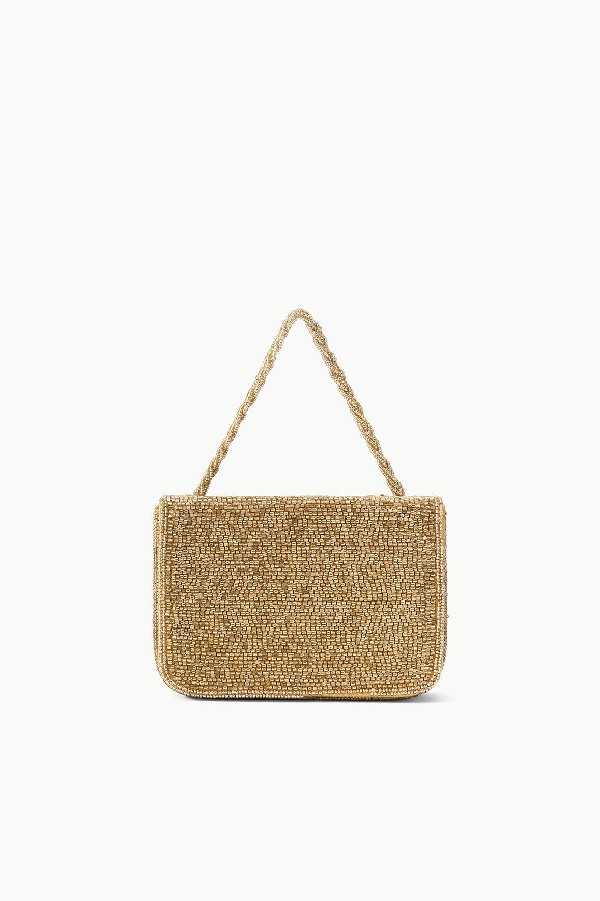 Carmen Gold Beaded Box Bag with Magnetic Closure