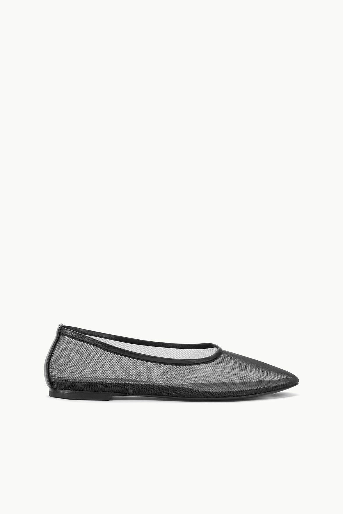 Alba Mesh Ballet Flats for Women - Black Summer Slip-On Shoes