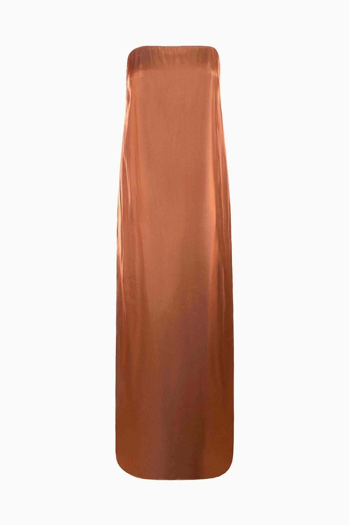 Iridescent Cacao Casey Strapless Organza Dress with Back Slit