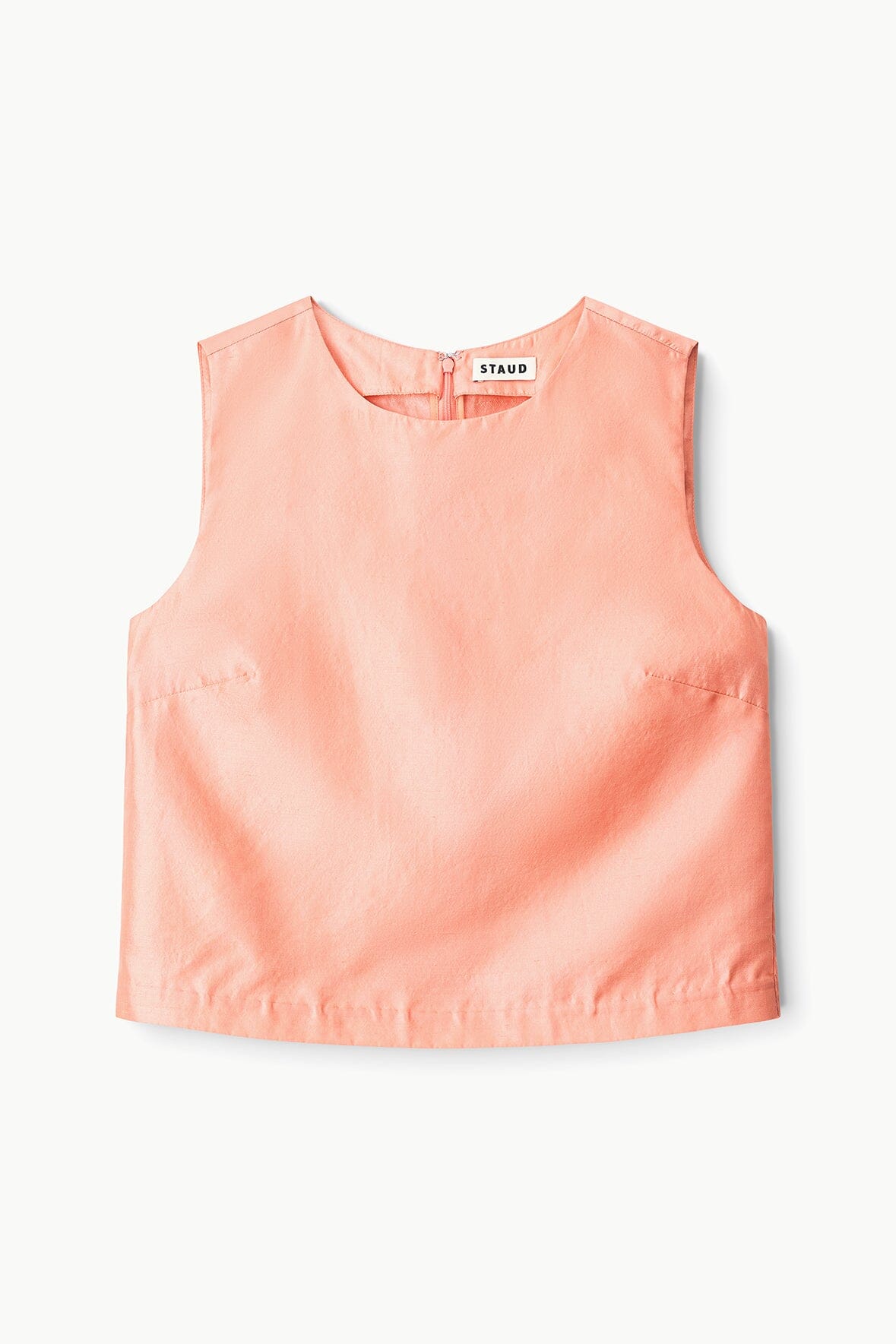 Silk Dupioni Sleeveless Top | Cassia Carnation Blouse