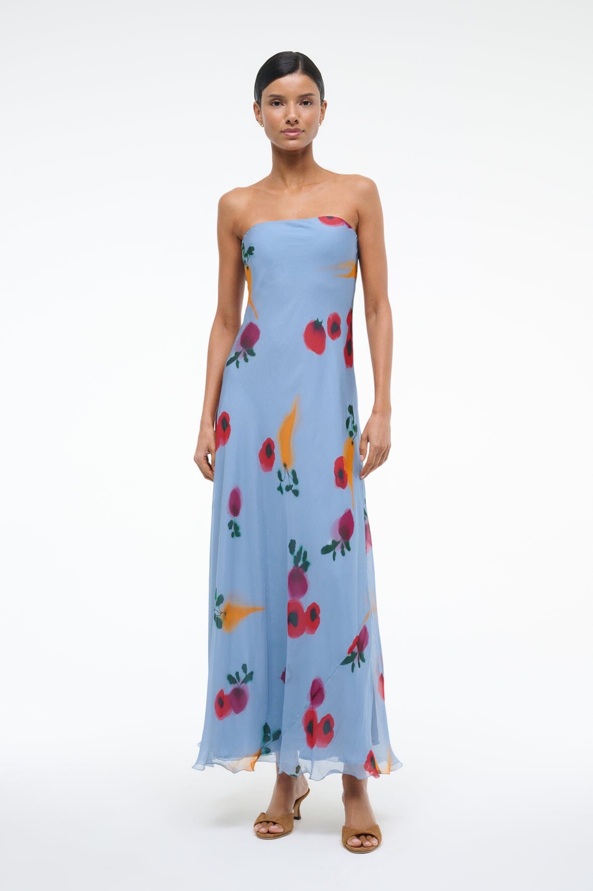 Strapless Maxi Dress with Corset - Cassie A-Line Skirt Dress