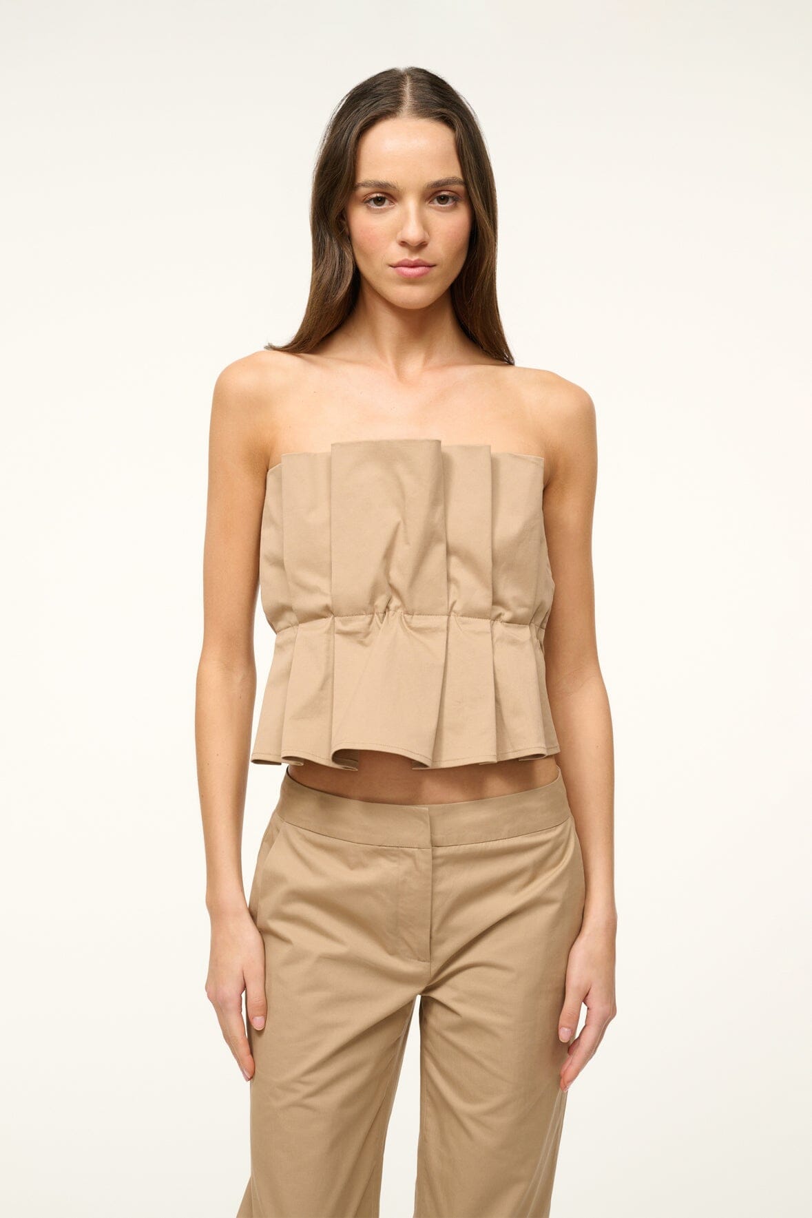 Chandler Khaki Low Rise Tapered Chino Pants