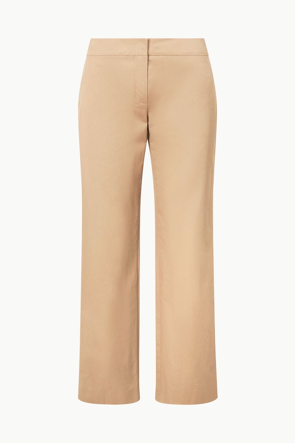 Chandler Khaki Low Rise Tapered Chino Pants