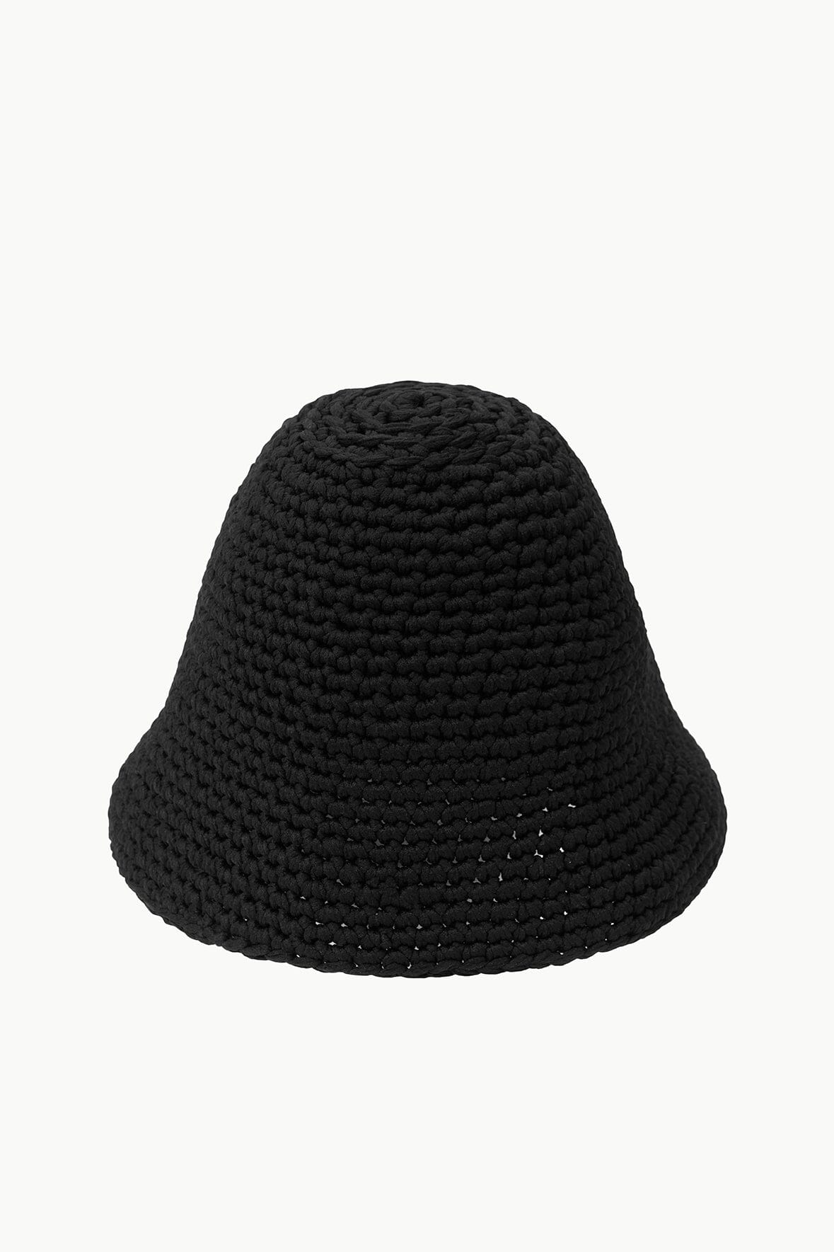Handmade Crochet Bucket Hat - Soft & Packable Black Beanie