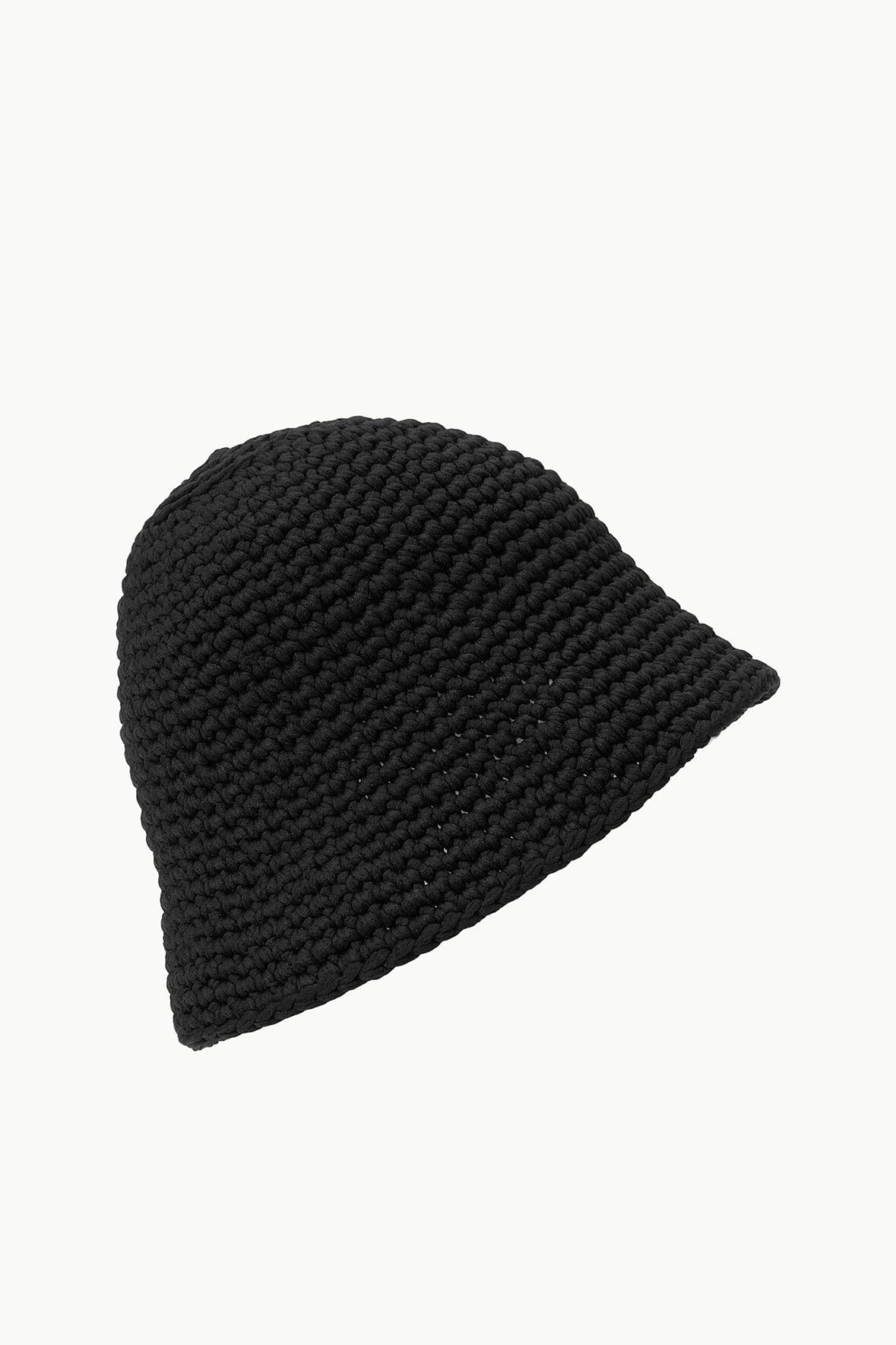 Handmade Crochet Bucket Hat - Soft & Packable Black Beanie