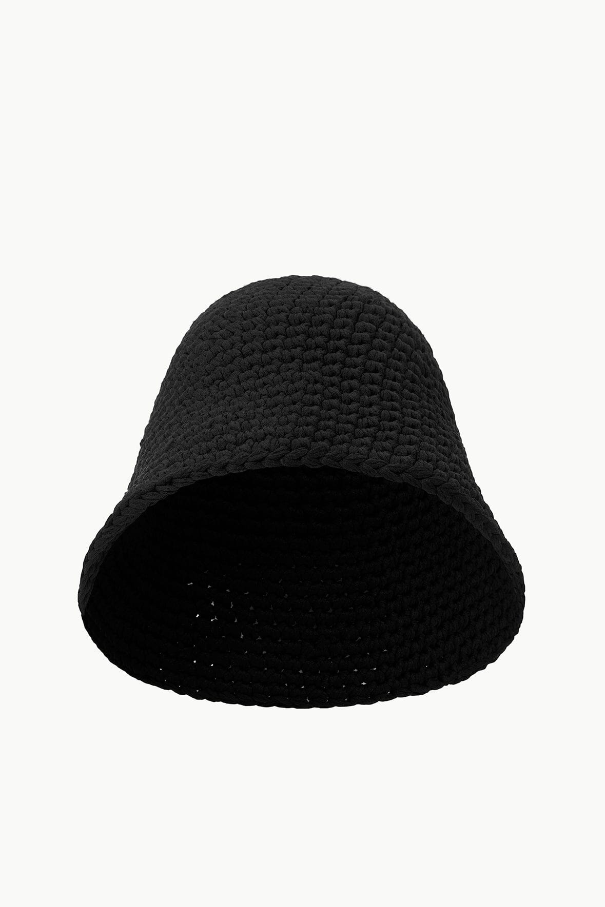 Handmade Crochet Bucket Hat - Soft & Packable Black Beanie