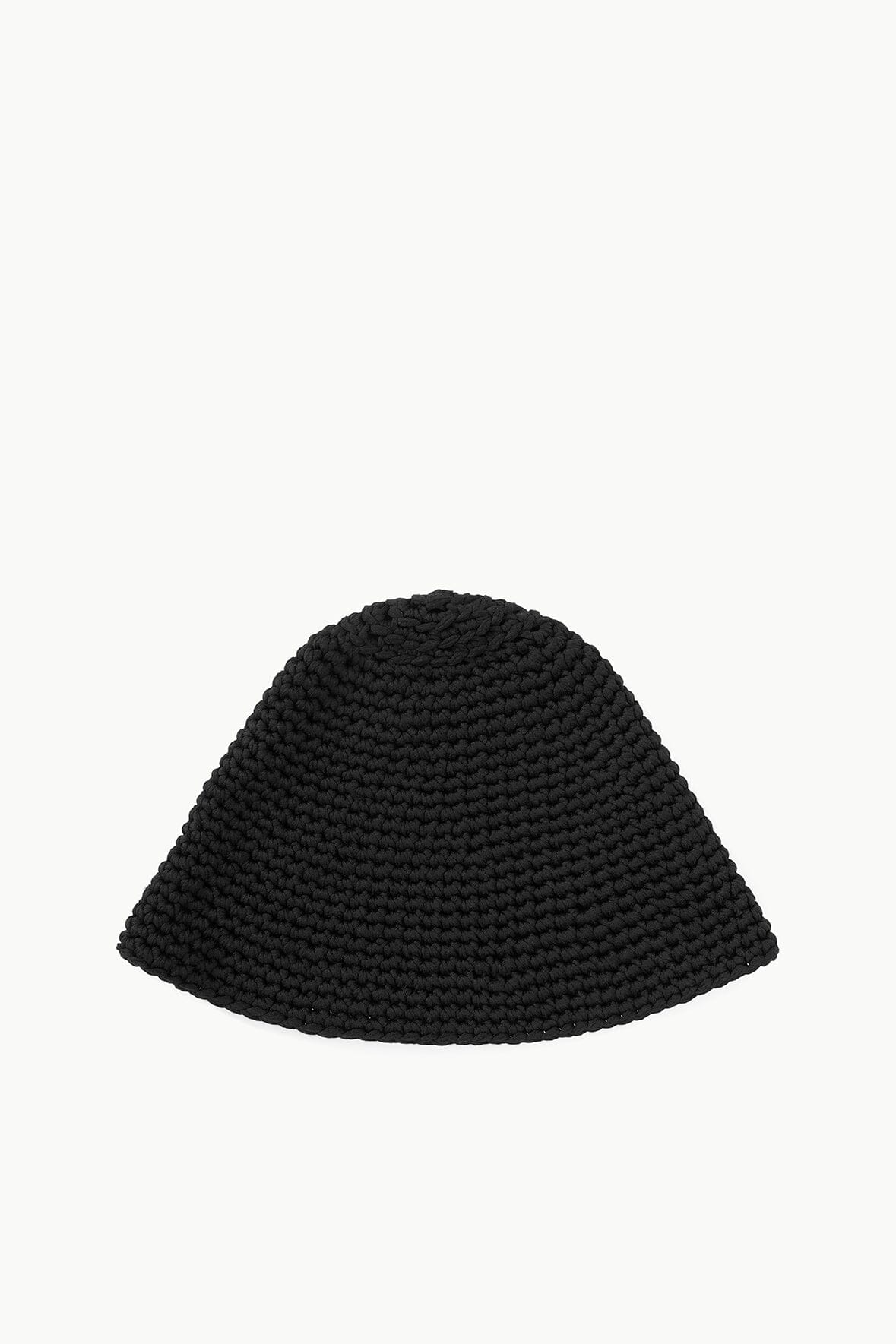Handmade Crochet Bucket Hat - Soft & Packable Black Beanie