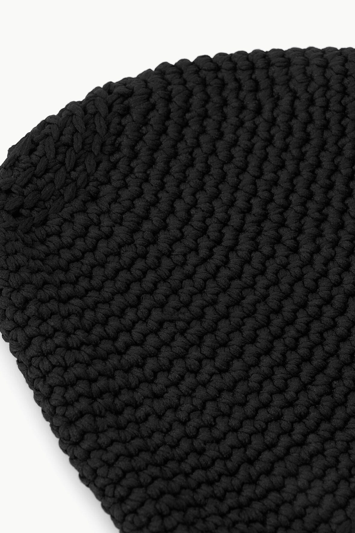 Handmade Crochet Bucket Hat - Soft & Packable Black Beanie