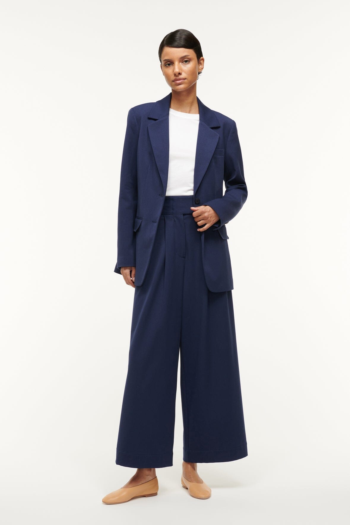 Navy Single-Breasted City Blazer for Men