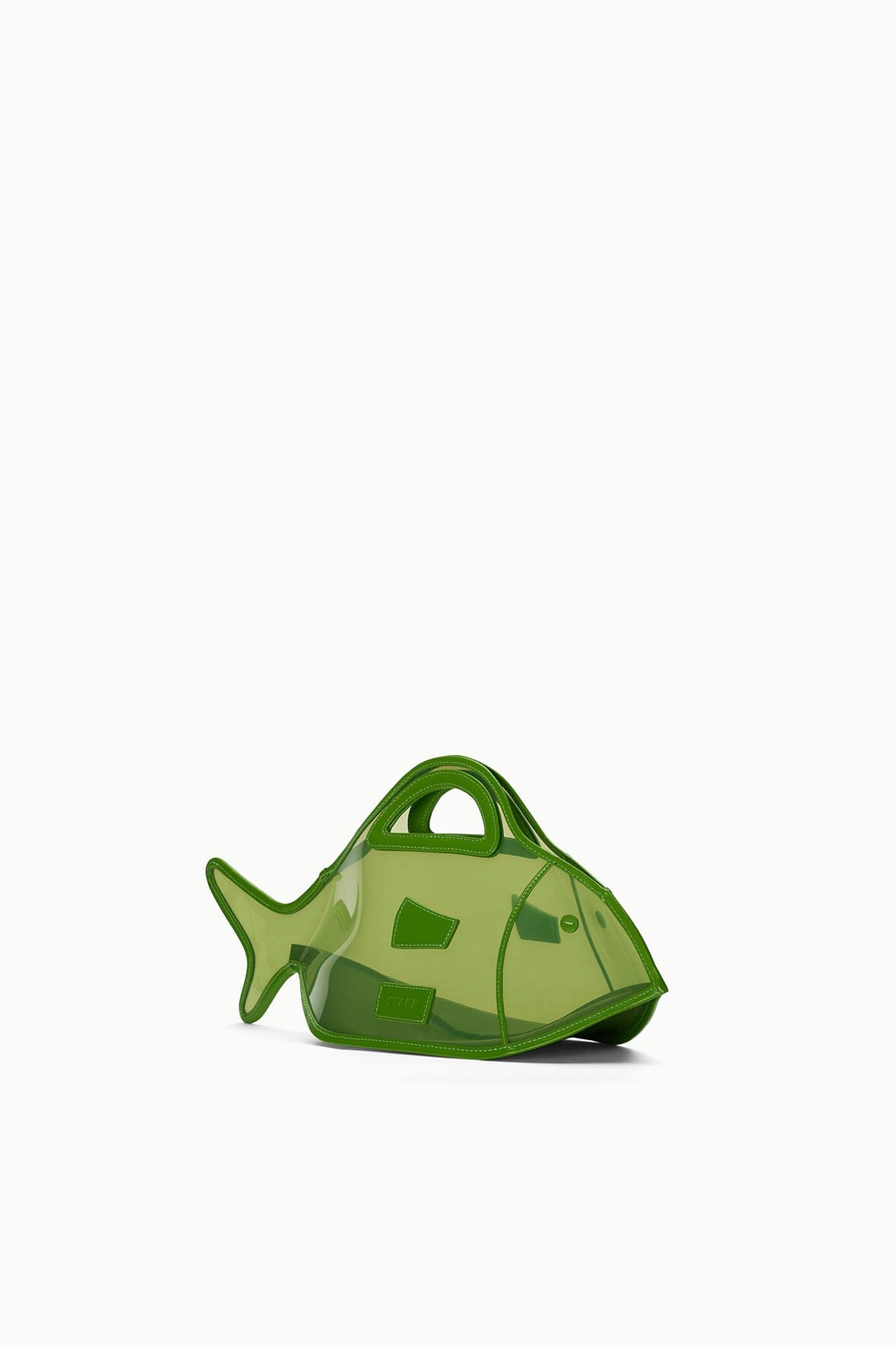 Cleo Meadow PVC Fish Bag with Leather Trim – Packable Shoulder Bag