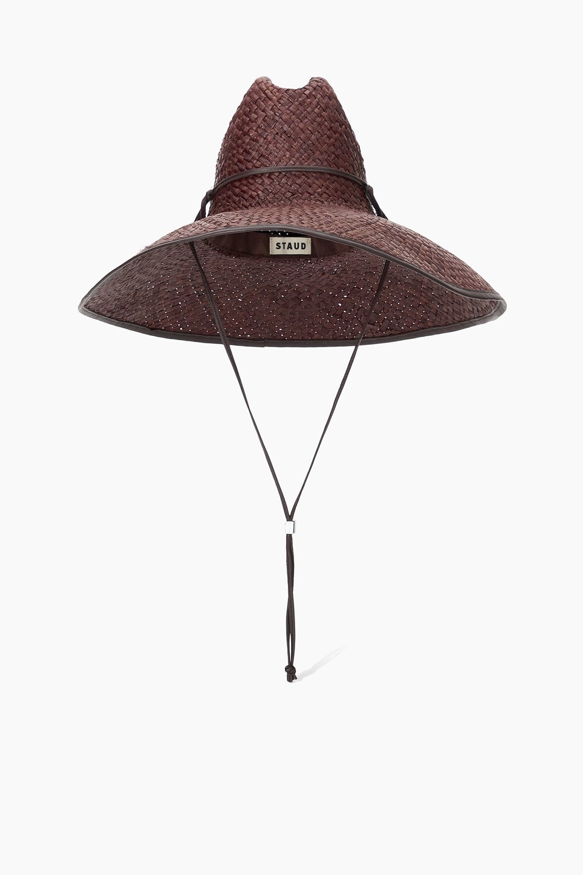 Cove Wide Brim Straw Hat with Leather Trim – Espresso