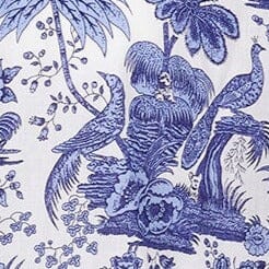 Colton Oversized Cotton Voile Shirt in Blue Toile Print