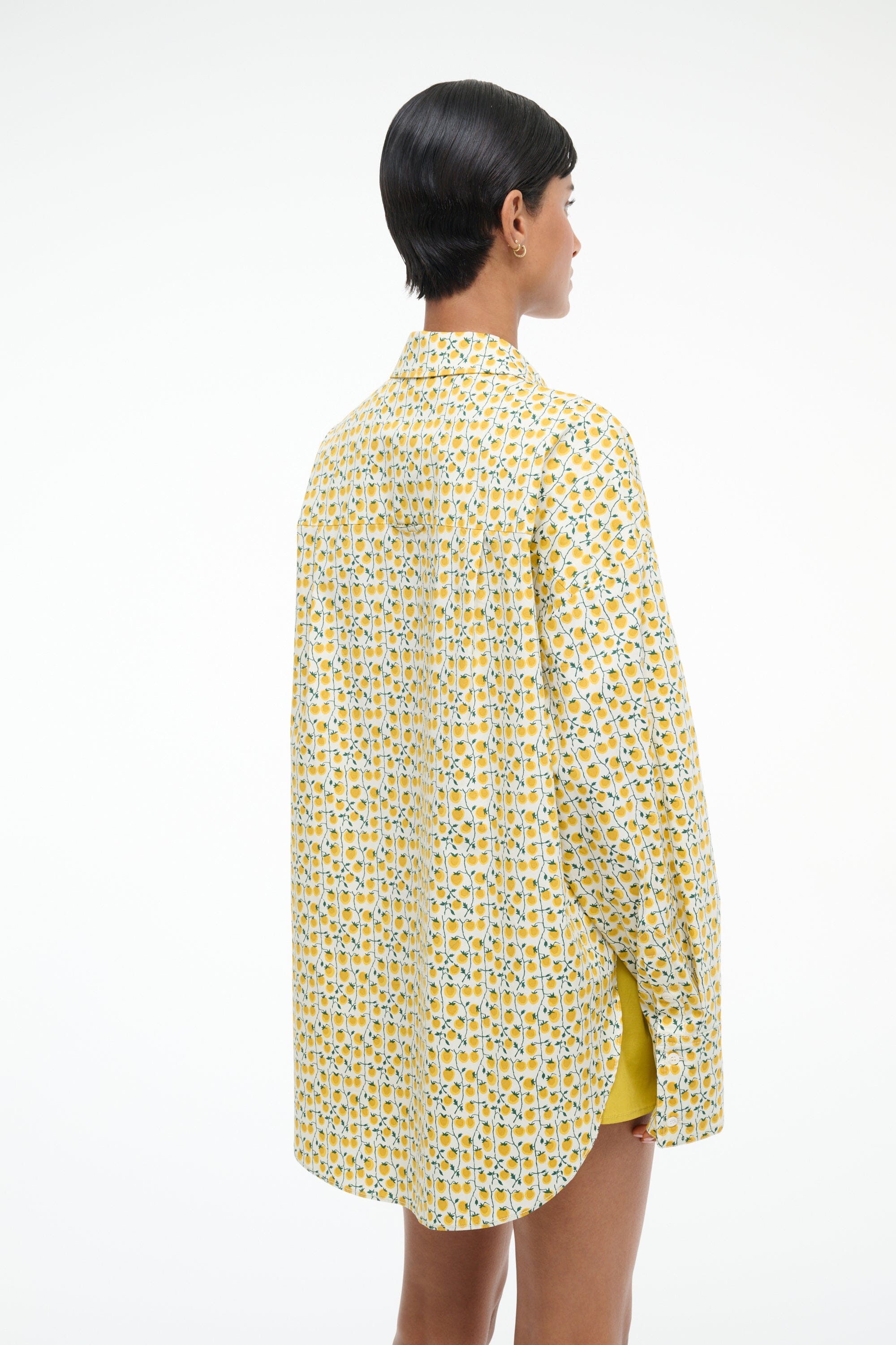 Oversized Cotton Poplin Colton Top - On The Vine Golden