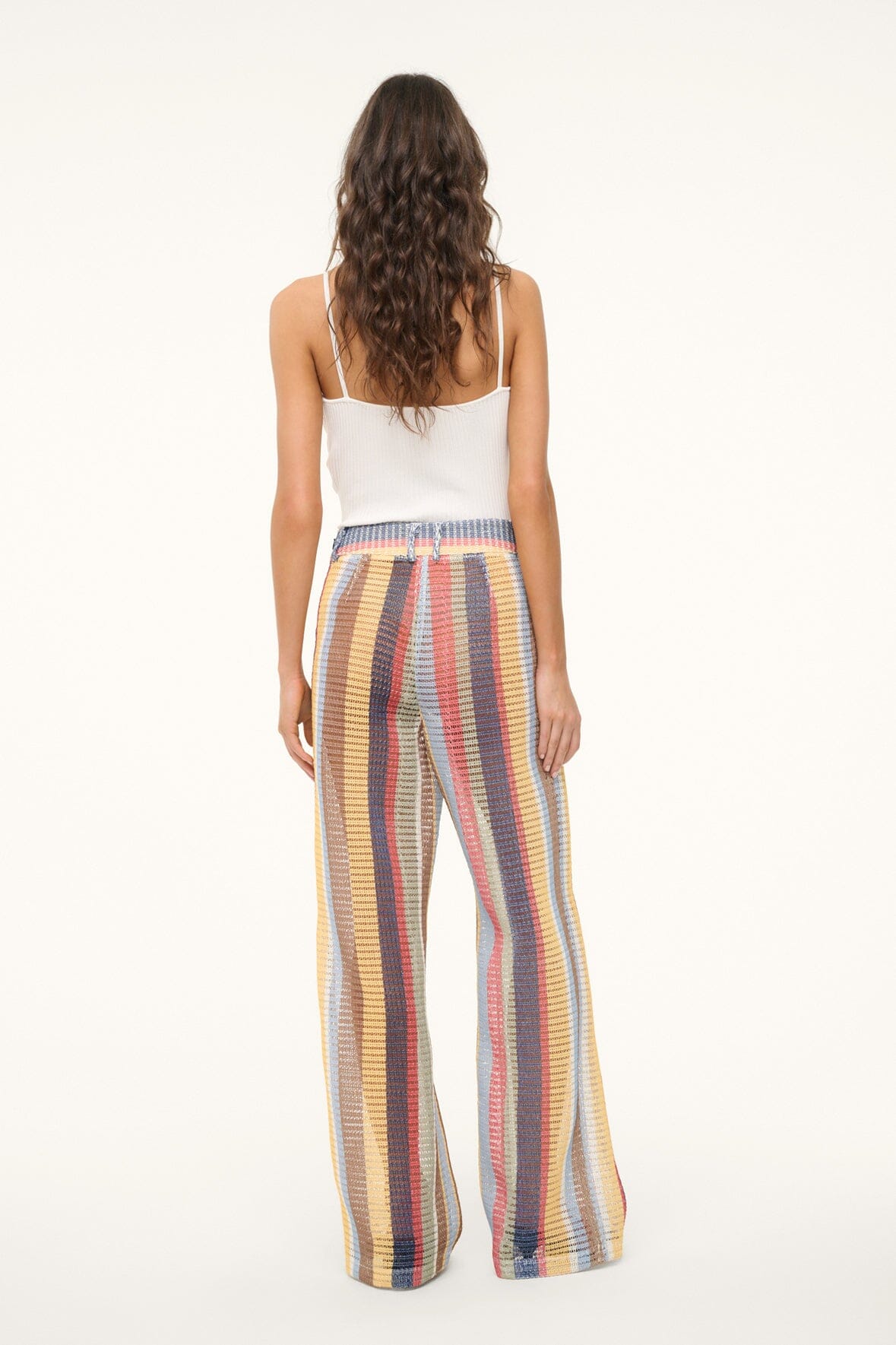 Cora Wide Leg Pant - Sheer Market Stripe Summer Coverup