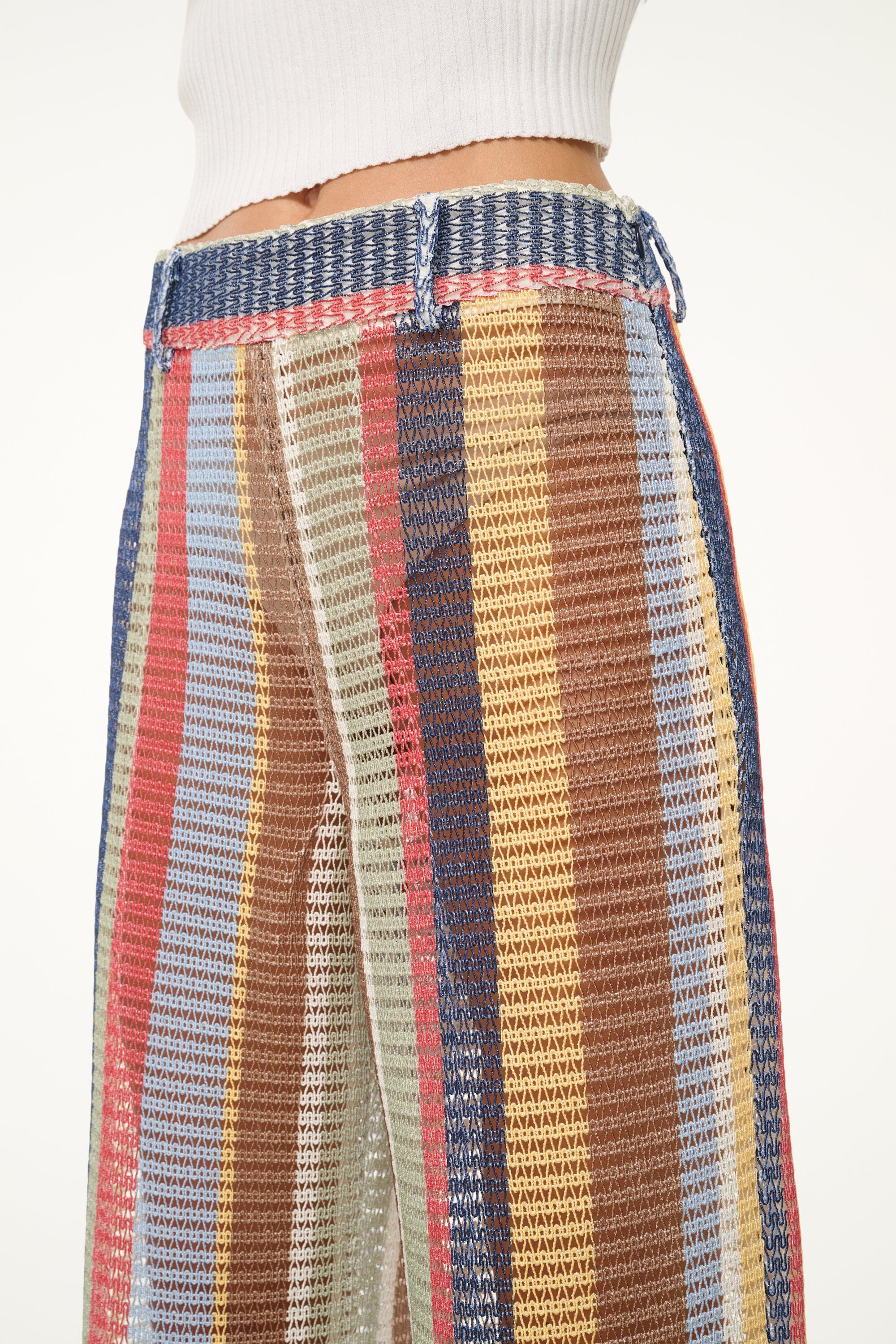 Cora Wide Leg Pant - Sheer Market Stripe Summer Coverup