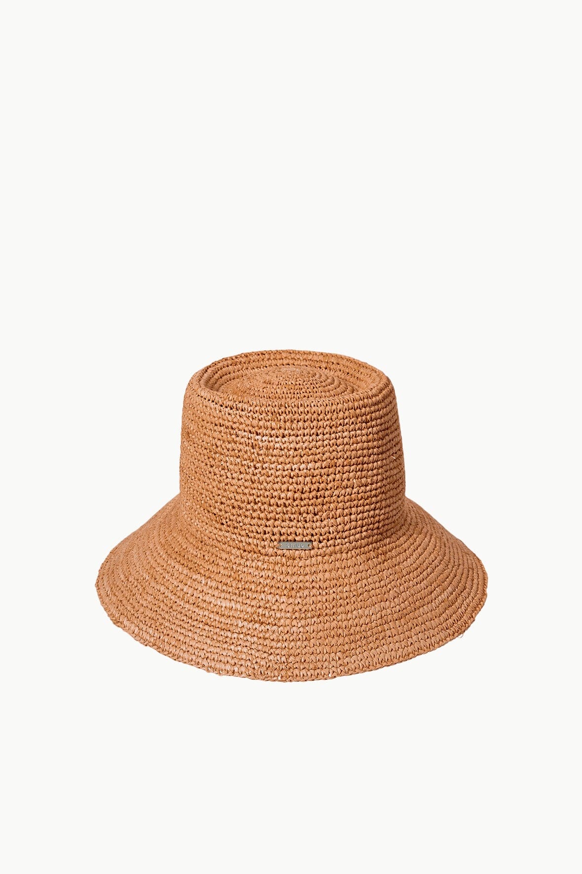 Rita Straw Crochet Bucket Hat for Summer | Tan Wide Brim