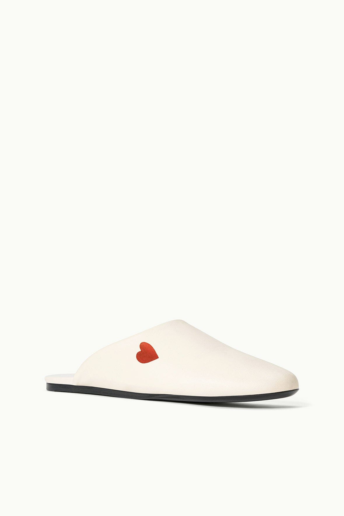 Custom Cream Leather Abby Slippers with Pet Portrait