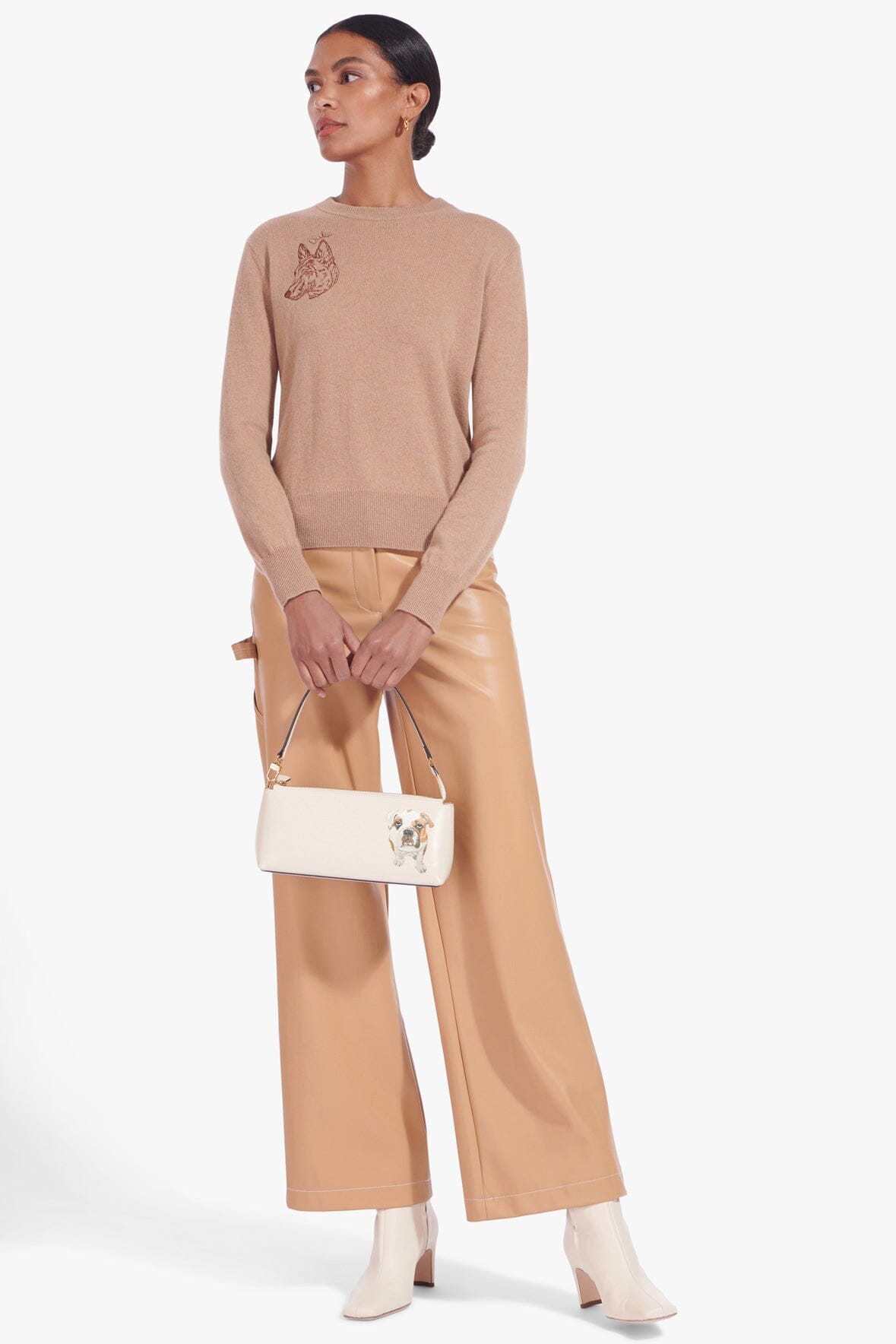 Custom Cream Kaia Bag with Gold Hardware & Suede Lining