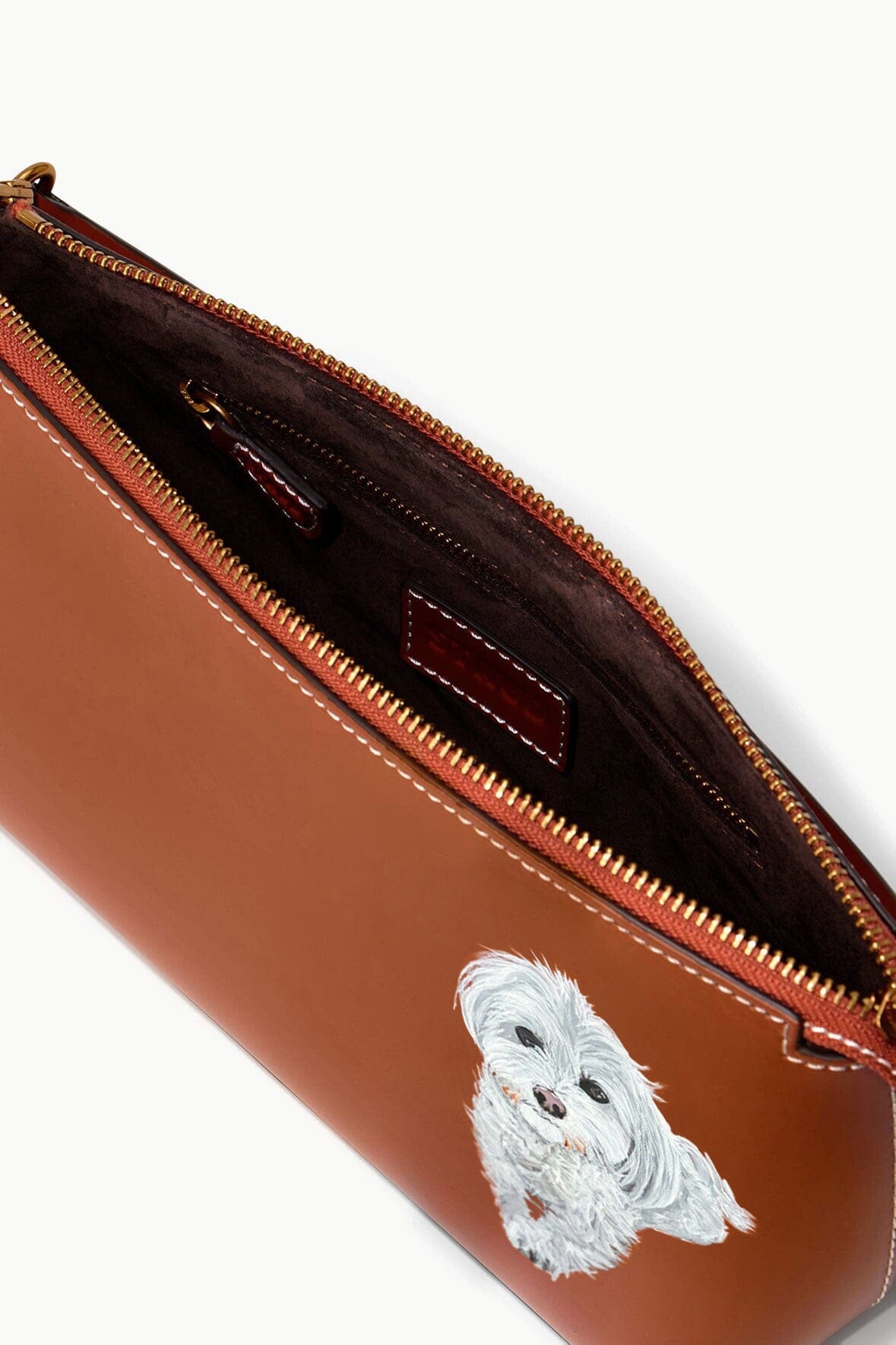Custom Kaia Leather Crossbody Bag in Tan with Gold Hardware