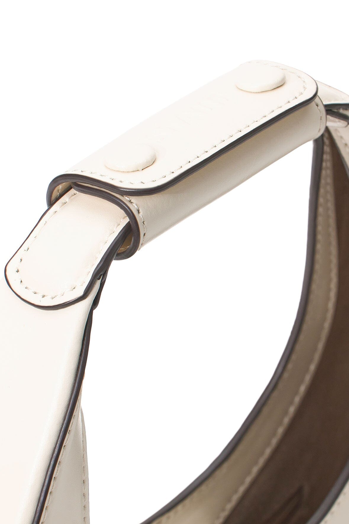 Cream Mini Moon Bag with Gold Hardware & Suede Lining