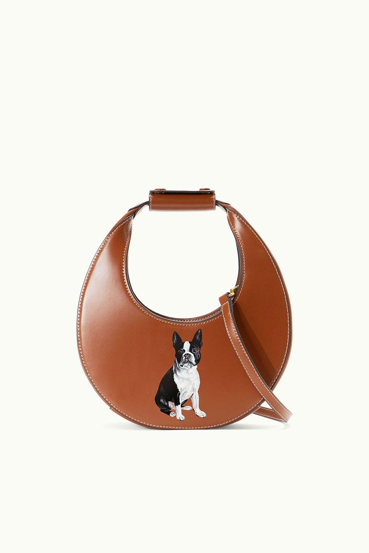Custom Mini Moon Bag in Tan with Suede Lining