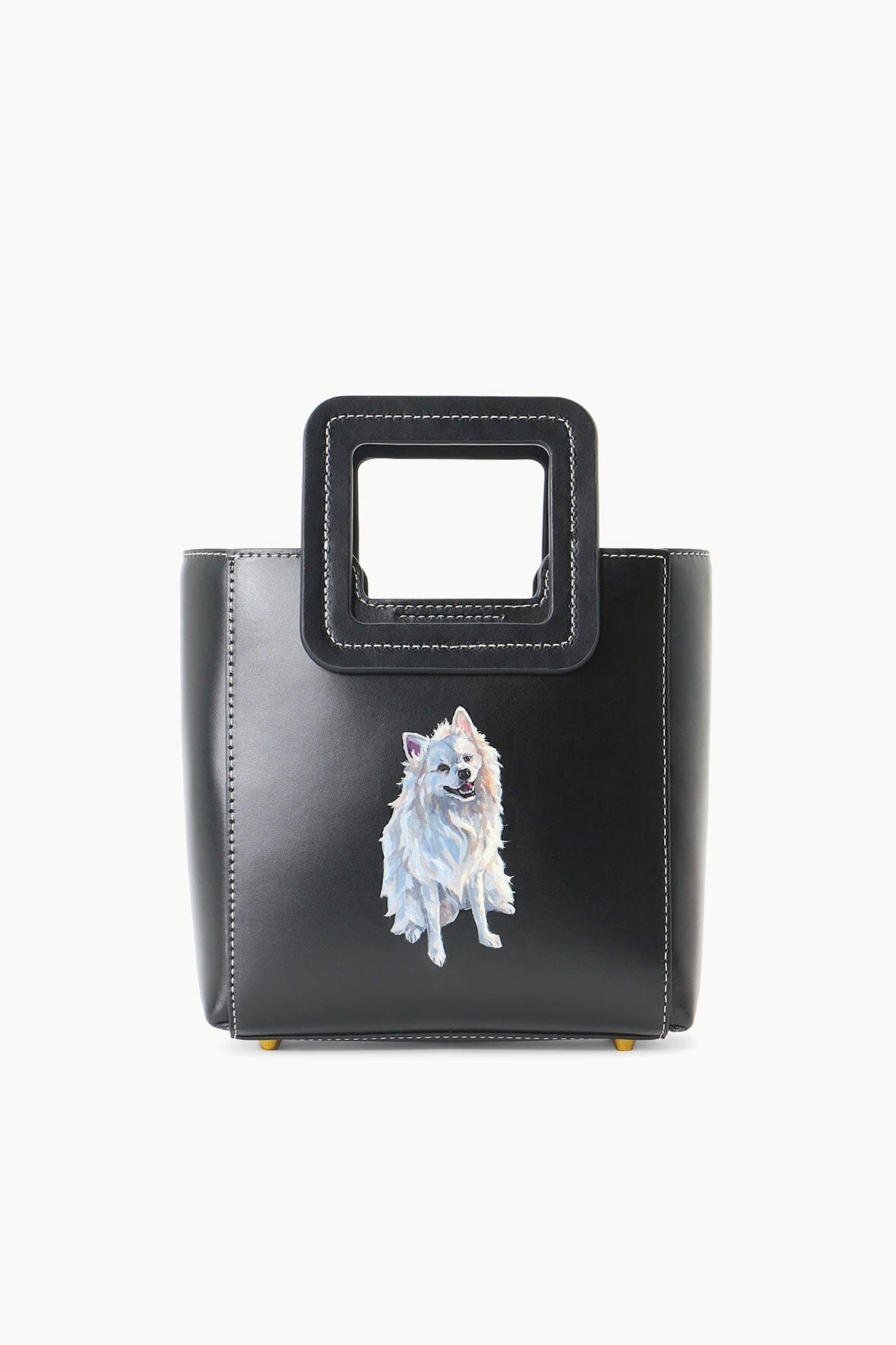 Custom Mini Shirley Leather Crossbody Bag in Black