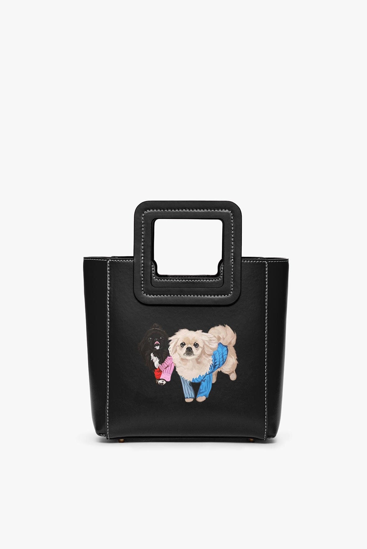 Custom Mini Shirley Leather Crossbody Bag in Black