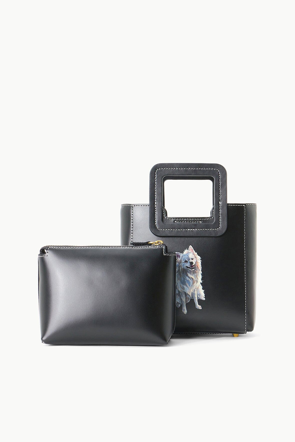 Custom Mini Shirley Leather Crossbody Bag in Black