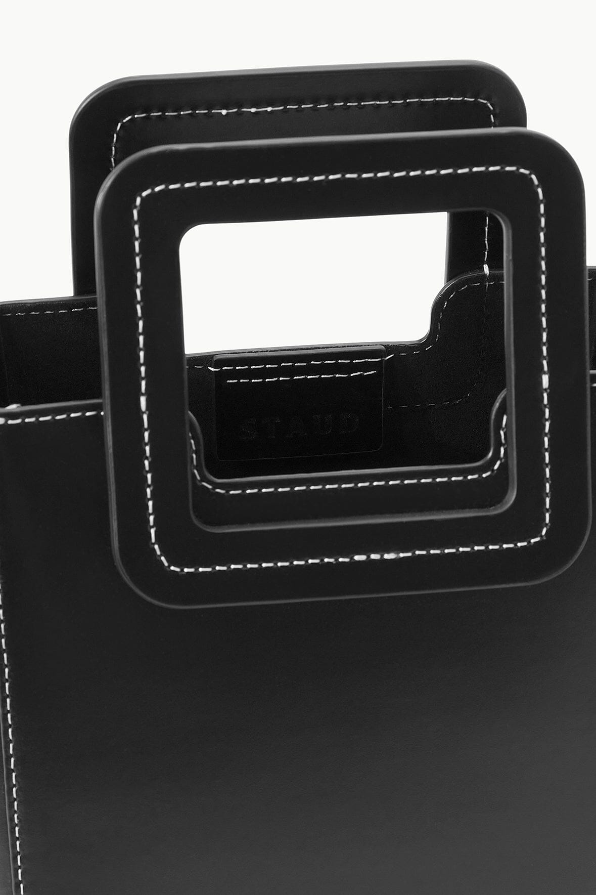 Custom Mini Shirley Leather Crossbody Bag in Black