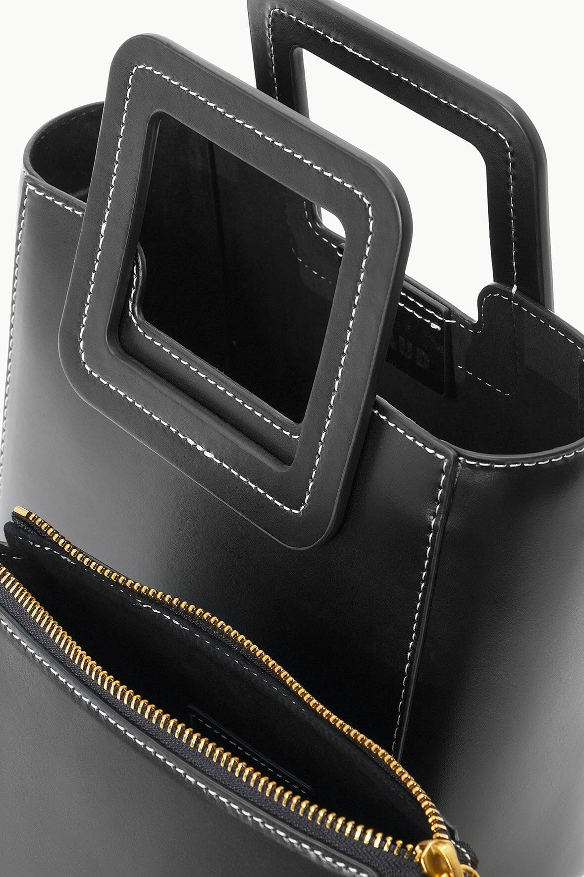 Custom Mini Shirley Leather Crossbody Bag in Black