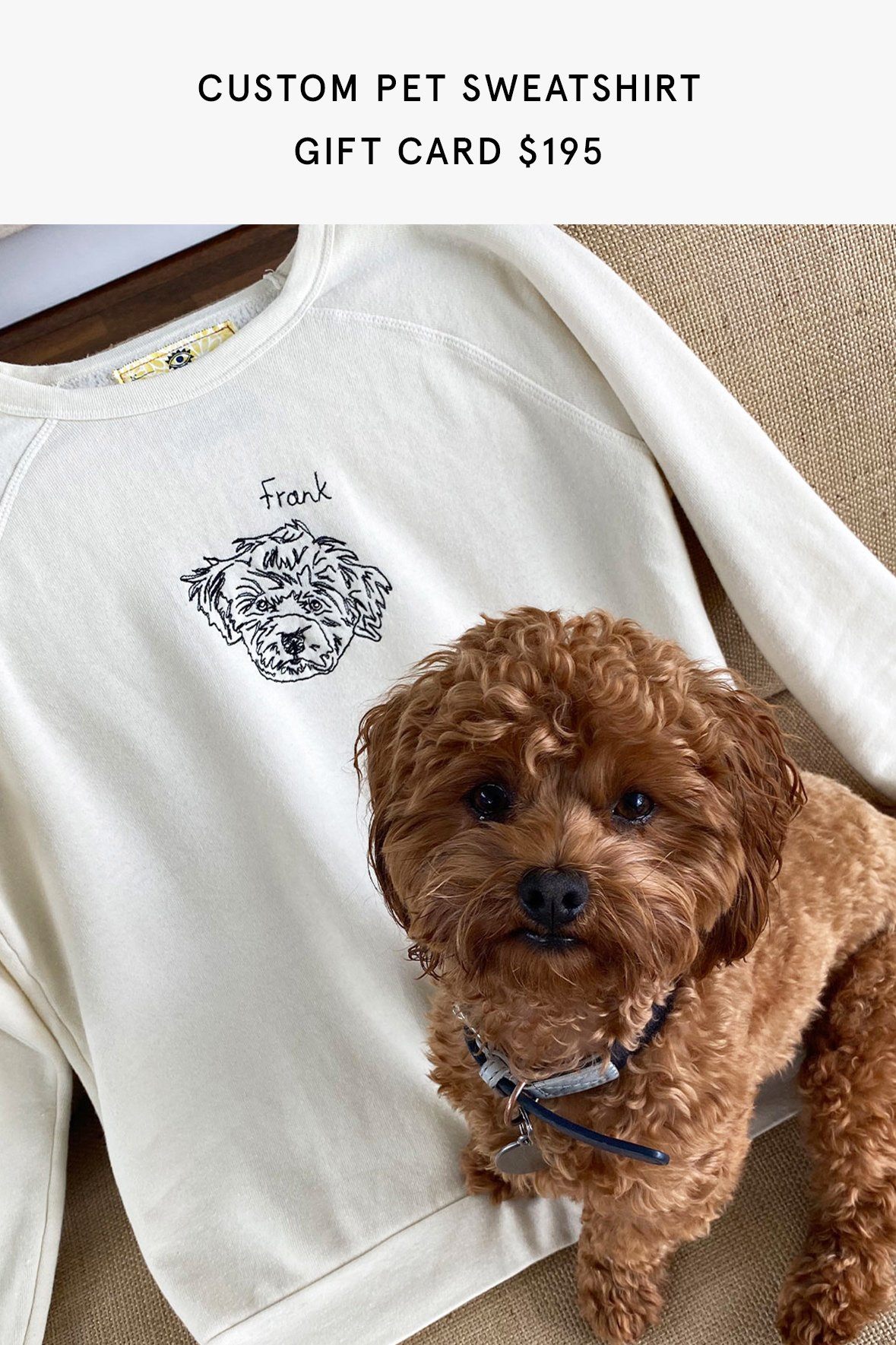Custom Pet Sweatshirt Gift Card for Pet Lovers