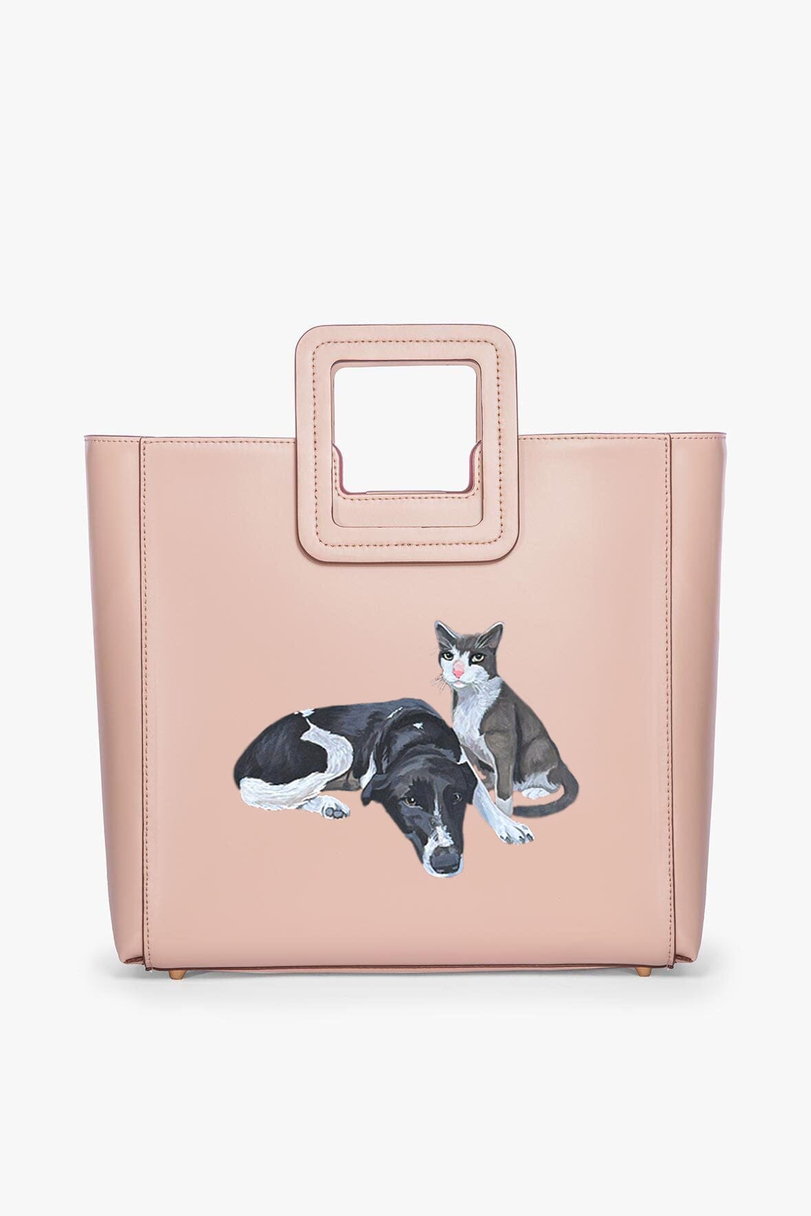 Custom Shirley Leather Crossbody Bag in Blush Pink