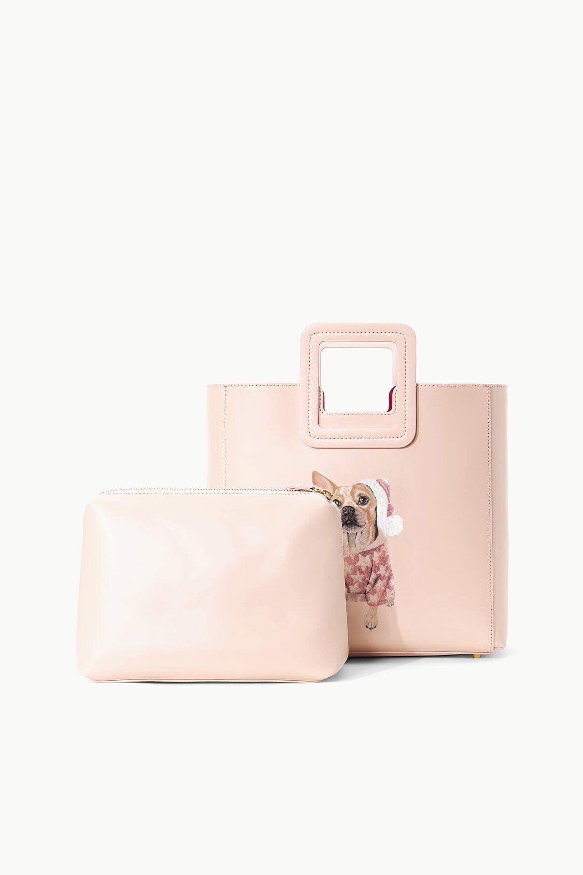 Custom Shirley Leather Crossbody Bag in Blush Pink