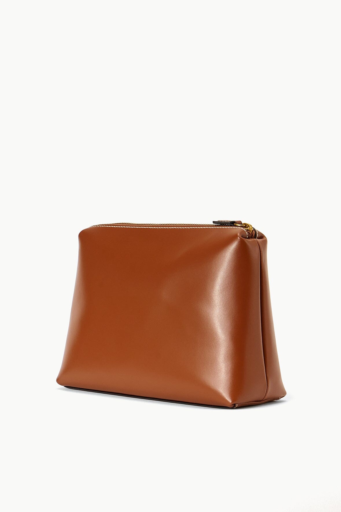 Custom Tan Shirley Pouch with Gold Hardware & Suede Lining
