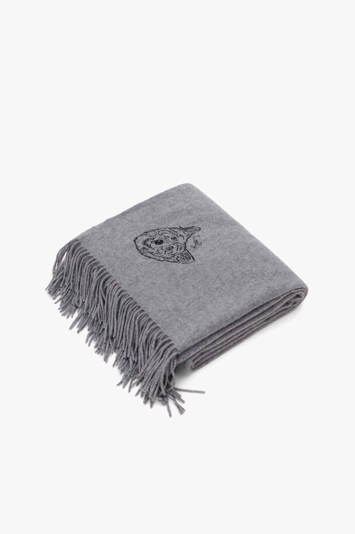 Custom Embroidered Cashmere Throw Blanket by STAUD x C.BONZ