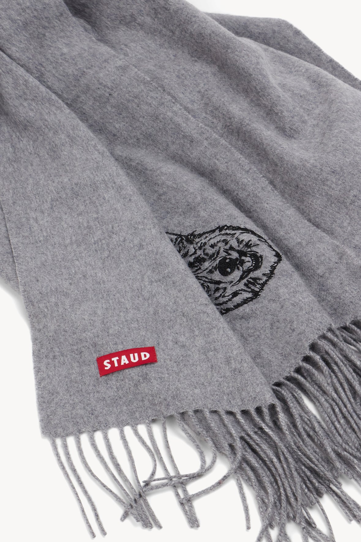 Custom Embroidered Cashmere Throw Blanket by STAUD x C.BONZ