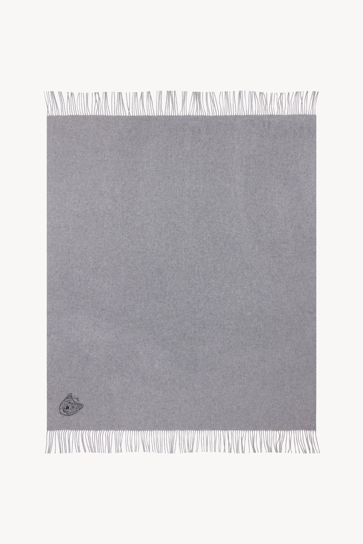 Custom Embroidered Cashmere Throw Blanket by STAUD x C.BONZ