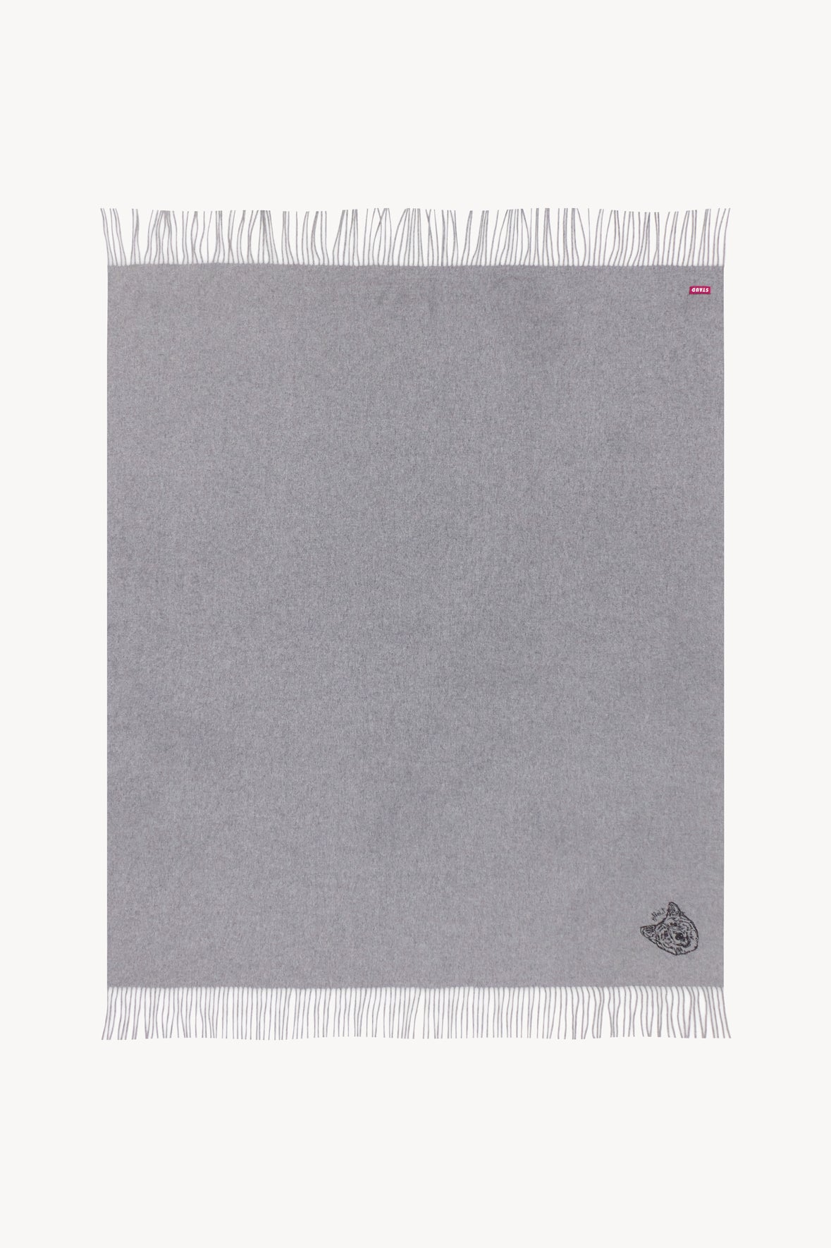 Custom Embroidered Cashmere Throw Blanket by STAUD x C.BONZ