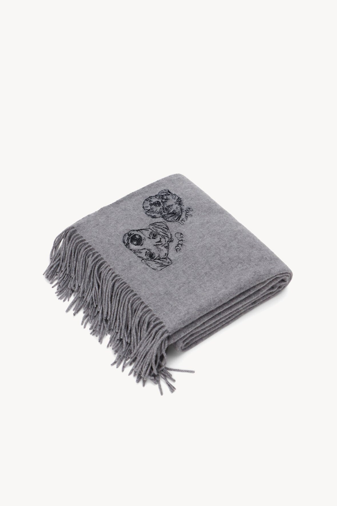 Custom Embroidered Cashmere Throw Blanket by STAUD x C.BONZ