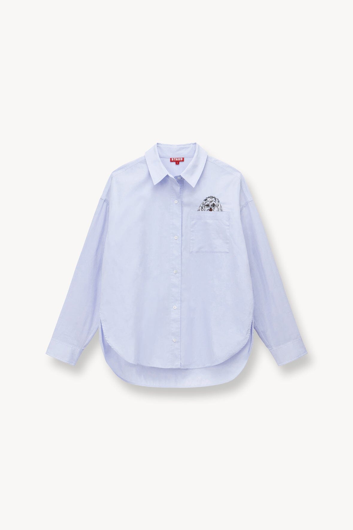 Custom STOUD Oxford Blue Oversized Shirt – Cotton Poplin