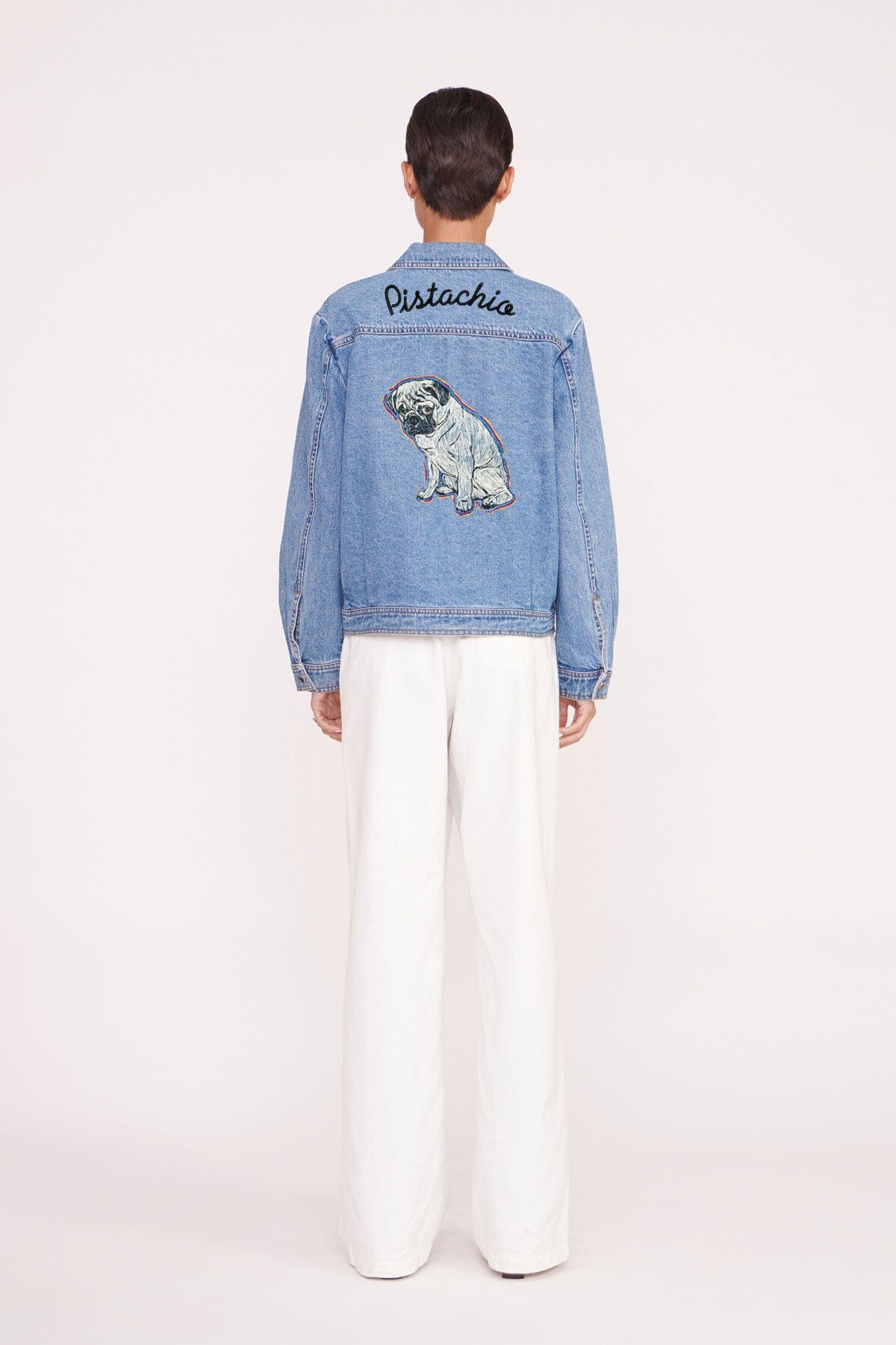 Custom Staud x C.Bonz Oversized Denim Jacket - Medium Wash