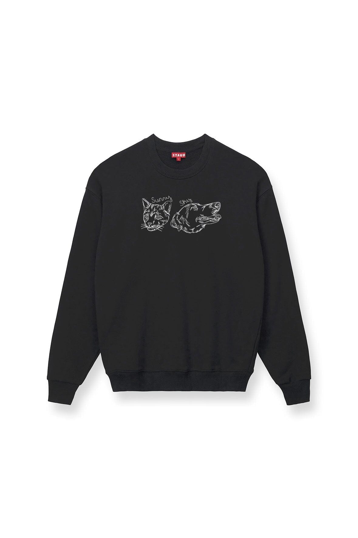 Custom Staud x C.Bonz Oversized Fleece Sweatshirt - Black