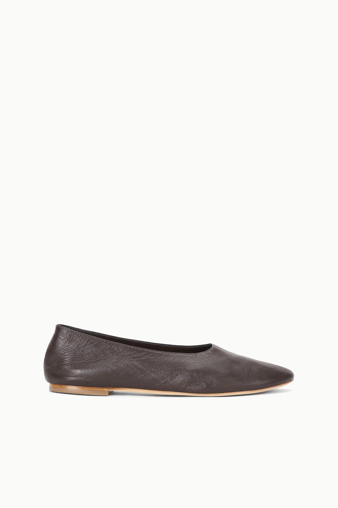 Alba Soft Nappa Leather Ballet Flats in Espresso