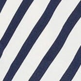 White Navy Stripe Halter Tunic Top - Cross Front Summer Top