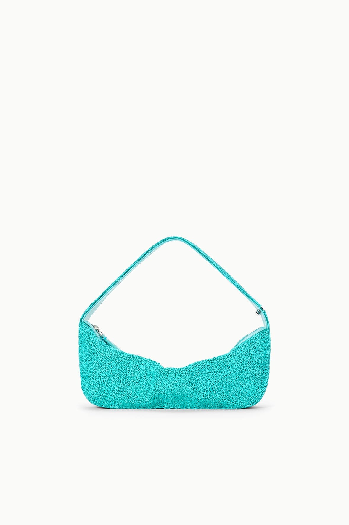 Demy Teal Beaded Convertible Shoulder Bag with Zipper