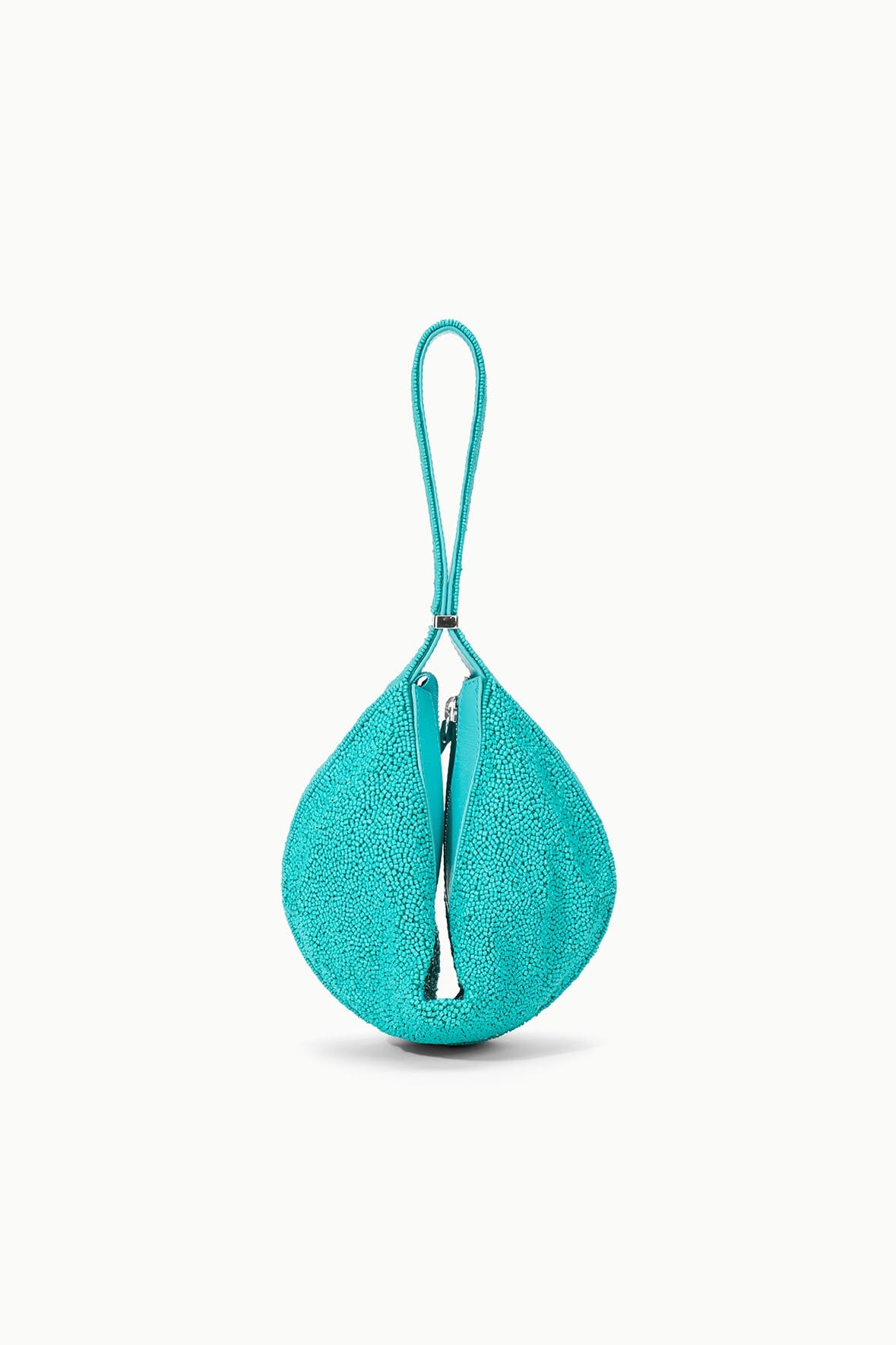 Demy Teal Beaded Convertible Shoulder Bag with Zipper