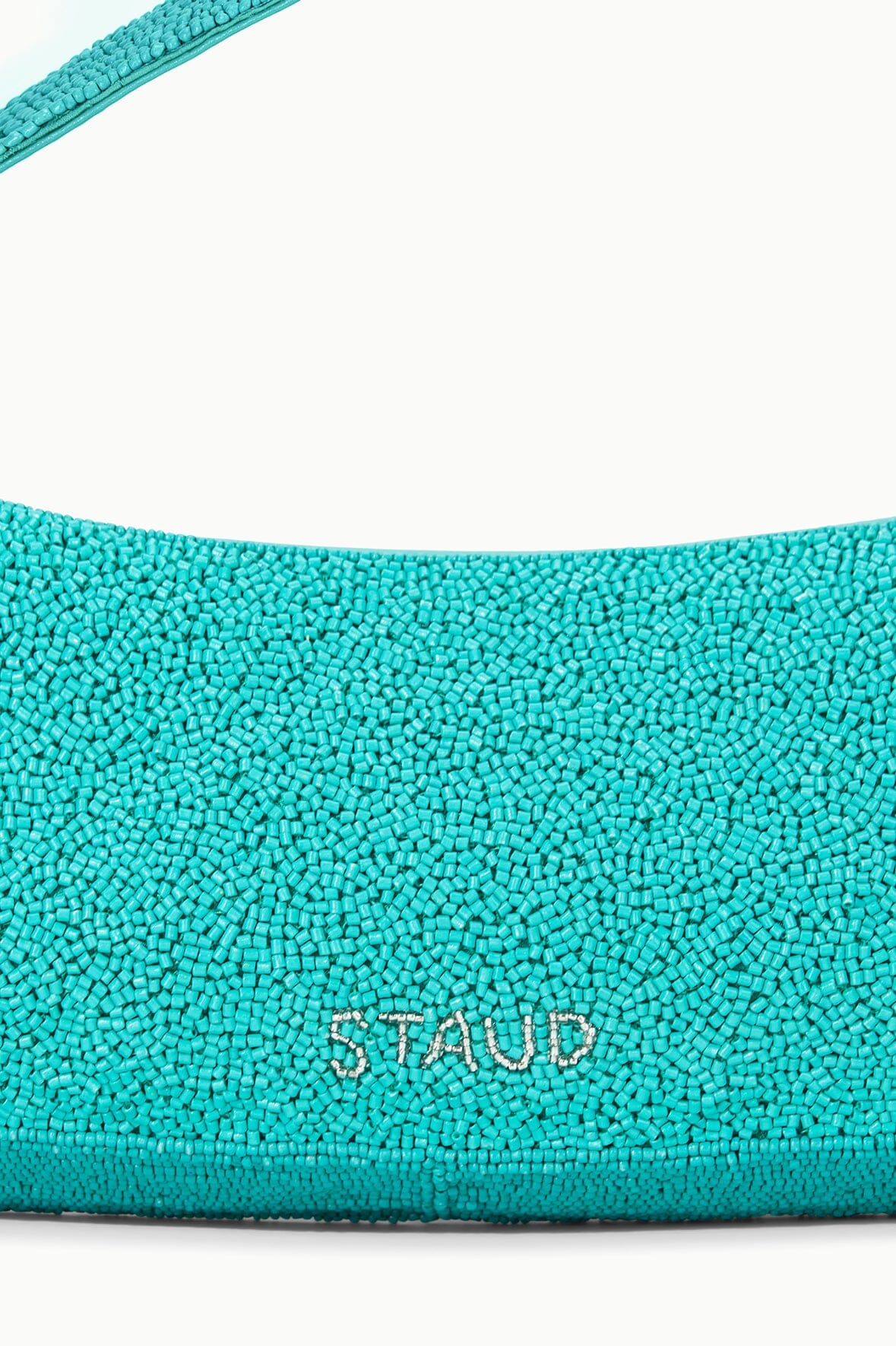 Demy Teal Beaded Convertible Shoulder Bag with Zipper